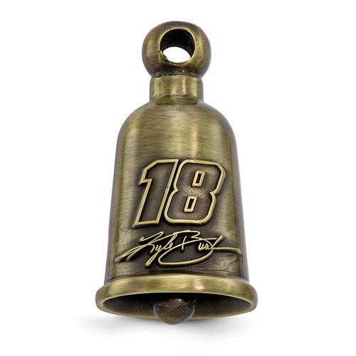 Kyle Busch #18 Biker Bell & Signature Pendant In Sterling Silver 10.00 Gr