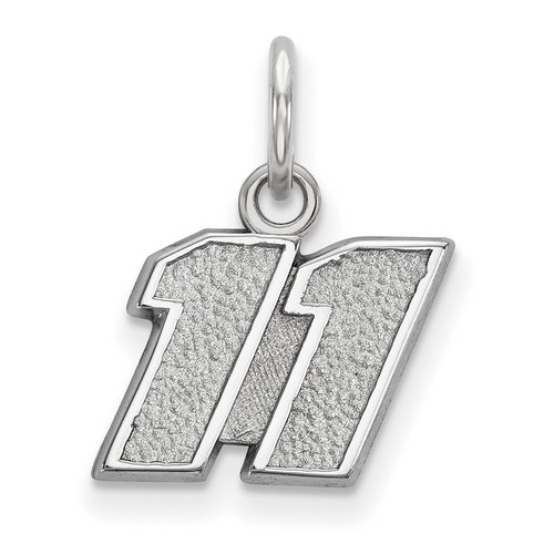 Denny Hamlin #11 Half Inch Number Charm In Sterling Silver