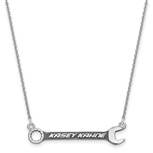 Kasey Kahne #5 Driver Name Combination Wrench Silver Split Chain Necklace
