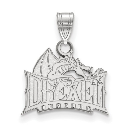 Drexel University Dragons Small Pendant in Sterling Silver 1.29 gr