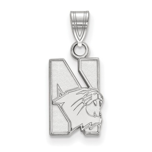 Northwestern University Wildcats Small Pendant in Sterling Silver 1.21 gr