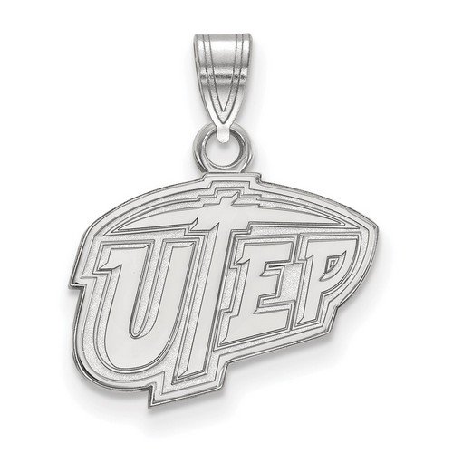 University Texas El Paso UTEP Miners Small Pendant in Sterling Silver 1.64 gr
