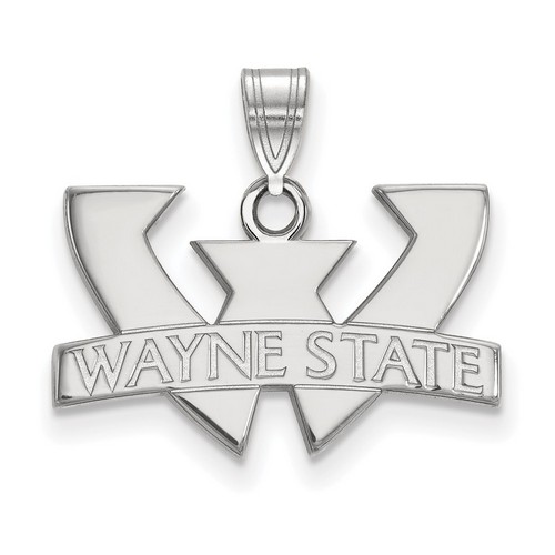 Wayne State University Warriors Small Pendant in Sterling Silver 2.00 gr