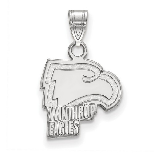 Winthrop University Eagles Small Sterling Silver Pendant