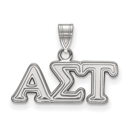 Alpha Sigma Tau Sorority Small Pendant in Sterling Silver 1.54 gr