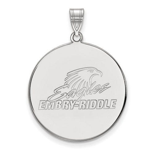 Embry-Riddle University Eagles XL Disc Pendant in Sterling Silver 5.65 gr