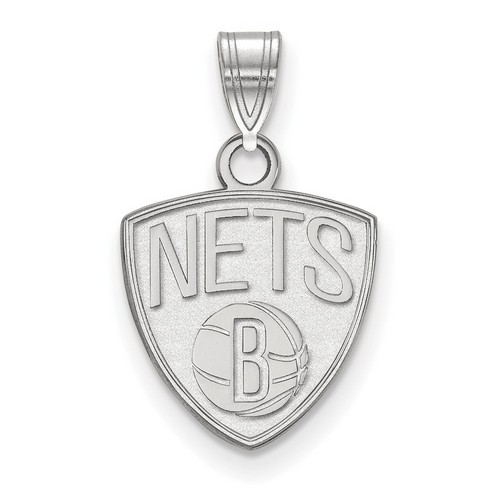 Brooklyn Nets Small Pendant in Sterling Silver 1.28 gr