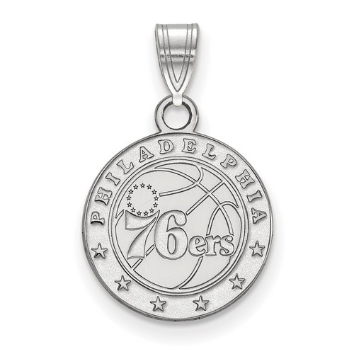 Philadelphia 76ers Small Pendant in Sterling Silver 1.65 gr