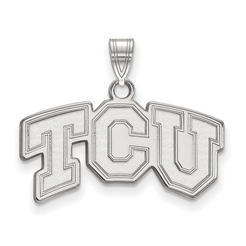 Texas Christian University TCU Horned Frogs Small Sterling Silver Pendant 2.30gr