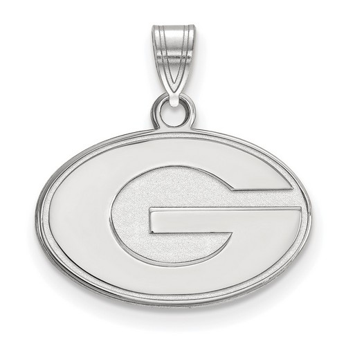 University of Georgia Bulldogs Small Pendant in Sterling Silver 2.22 gr