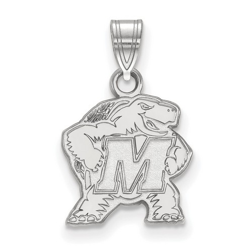University of Maryland Terrapins Small Pendant in Sterling Silver 1.33 gr