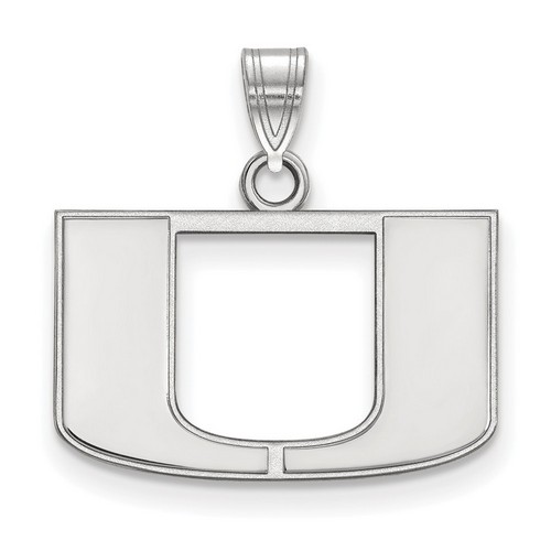 University of Miami Hurricanes Small Pendant in Sterling Silver 1.87 gr