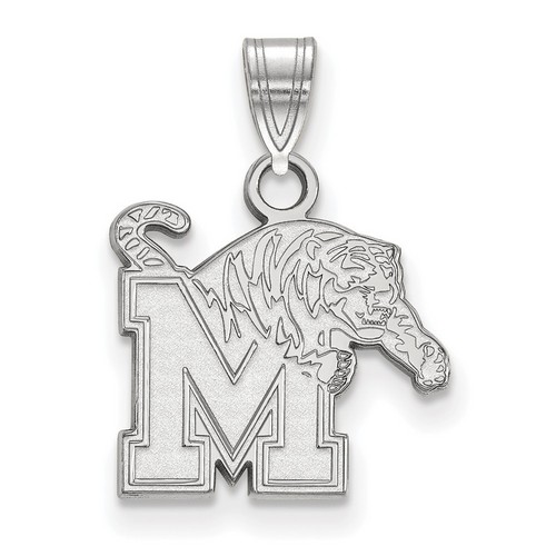 University of Memphis Tigers Small Pendant in Sterling Silver 1.33 gr