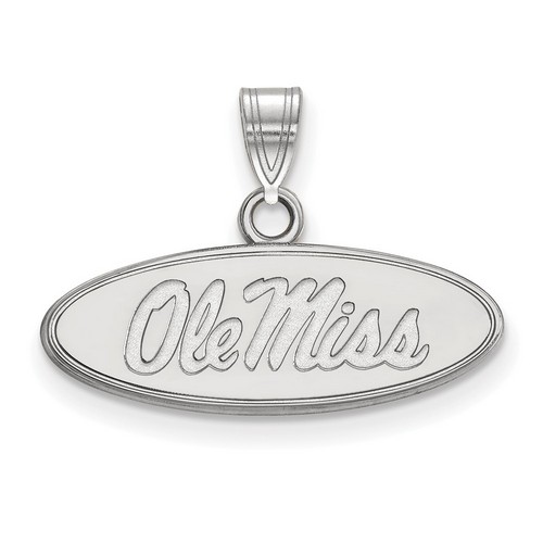University of Mississippi Rebels Small Pendant in Sterling Silver 1.74 gr