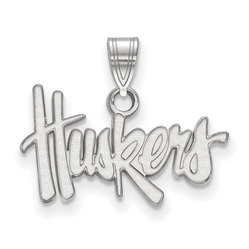 University of Nebraska Cornhuskers Small Pendant in Sterling Silver 1.07 gr