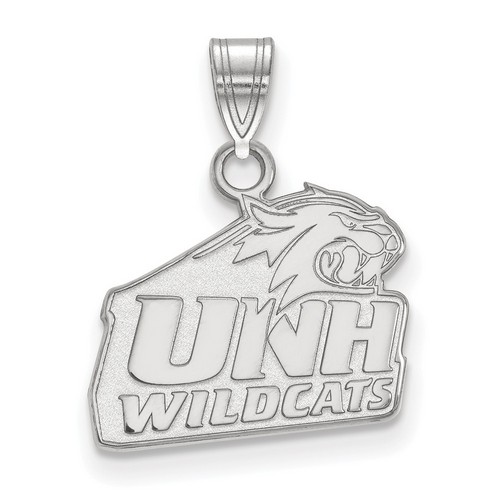 University of New Hampshire Wildcats Small Pendant in Sterling Silver 1.66 gr