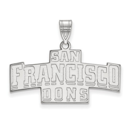 University of San Francisco Dons Medium Pendant in Sterling Silver 3.63 gr