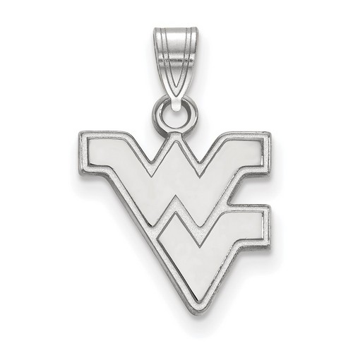 West Virginia University Mountaineers Small Pendant in Sterling Silver 1.14 gr