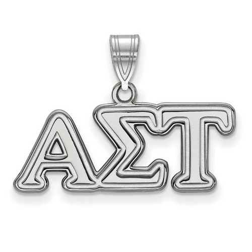 Alpha Sigma Tau Sorority Medium Pendant in Sterling Silver 2.48 gr