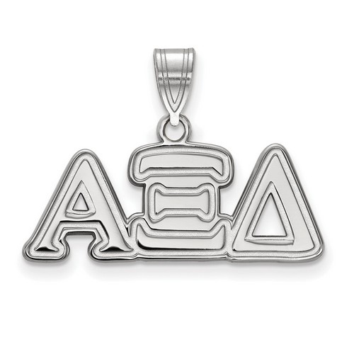 Alpha Xi Delta Sorority Medium Pendant in Sterling Silver 1.82 gr