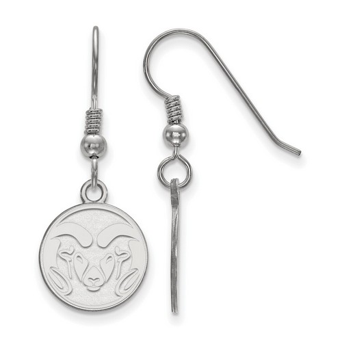Colorado State University Rams Small Dangle Earrings in Sterling Silver 2.32 gr