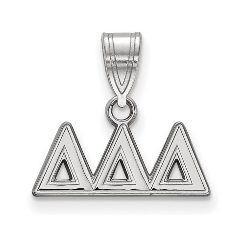 Tri Delta Sorority Medium Pendant in Sterling Silver 1.82 gr
