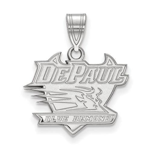 DePaul University Blue Demons Medium Pendant in Sterling Silver 2.03 gr
