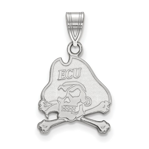 East Carolina University Pirates Medium Pendant in Sterling Silver 2.97 gr