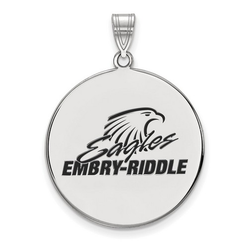 Embry-Riddle University Eagles XL Disc Pendant in Sterling Silver 5.82 gr
