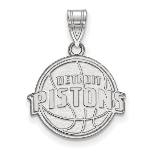 Detroit Pistons Medium Pendant in Sterling Silver 2.20 gr