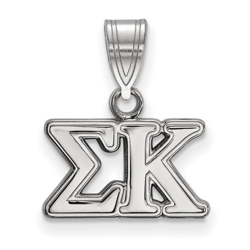 Sigma Kappa Sorority Medium Pendant in Sterling Silver 1.82 gr