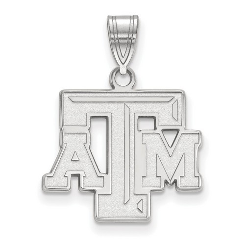 Texas A&M University Aggies Medium Pendant in Sterling Silver 2.20 gr