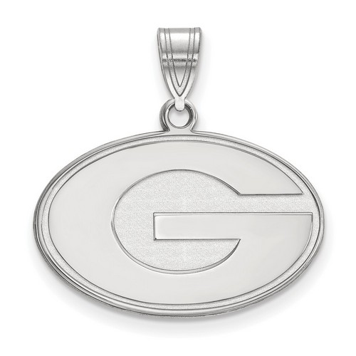 University of Georgia Bulldogs Medium Pendant in Sterling Silver 3.34 gr