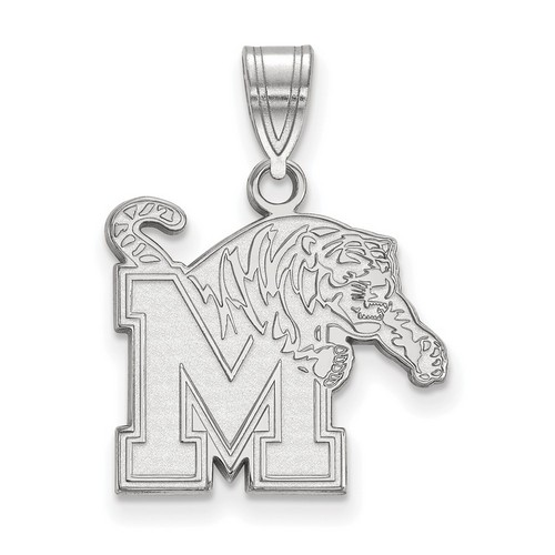 University of Memphis Tigers Medium Pendant in Sterling Silver 2.05 gr