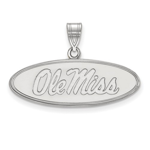 University of Mississippi Rebels Medium Pendant in Sterling Silver 3.44 gr