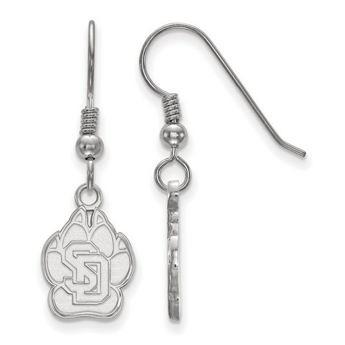 University of South Dakota Coyotes Small Sterling Silver Dangle Earrings 1.69 gr
