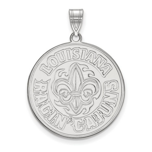 University Louisiana Lafayette Ragin' Cajuns XL Sterling Silver Pendant 5.79 gr