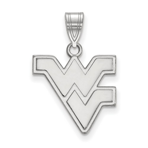 West Virginia University Mountaineers Medium Pendant in Sterling Silver 1.78 gr