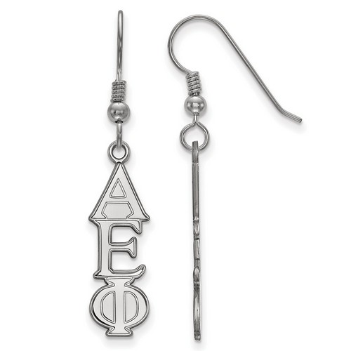 Alpha Epsilon Phi Sorority Dangle Medium Earrings in Sterling Silver 2.12 gr