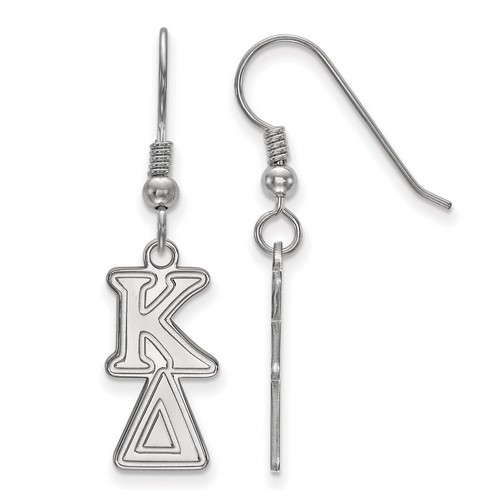 Kappa Delta Sorority Dangle Medium Earrings in Sterling Silver 2.12 gr