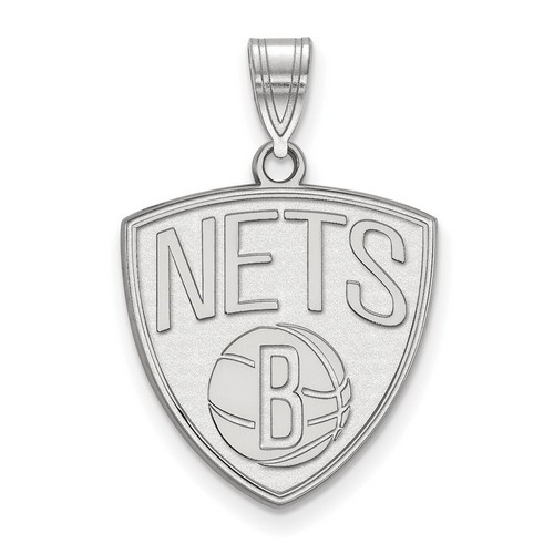 Brooklyn Nets Large Pendant in Sterling Silver 2.79 gr