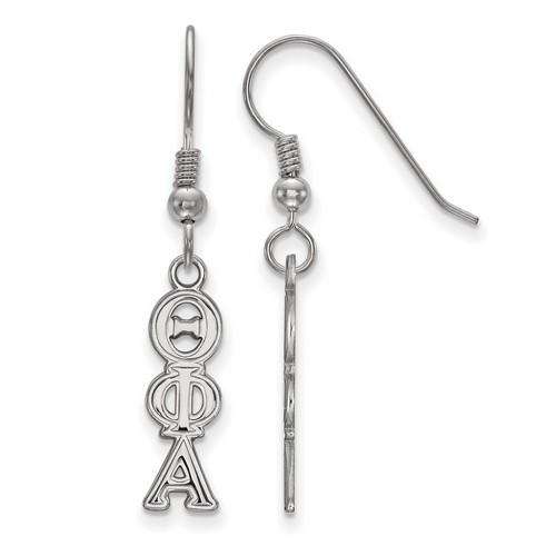 Theta Phi Alpha Sorority Dangle Medium Earrings in Sterling Silver 2.12 gr