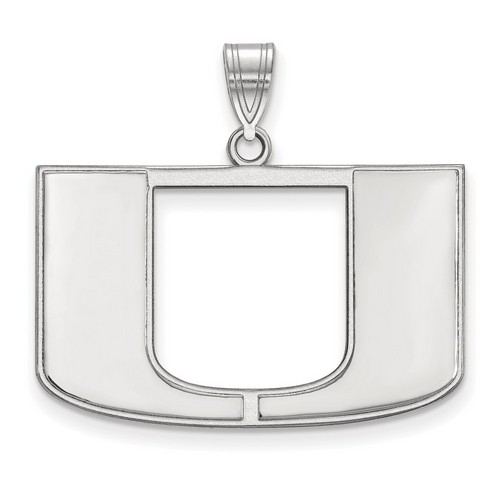 University of Miami Hurricanes Large Pendant in Sterling Silver 4.27 gr