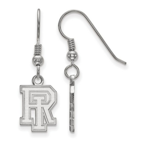 University of Rhode Island Rams Small Dangle Earrings in Sterling Silver 1.61 gr
