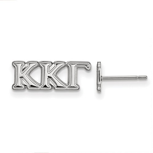Kappa Kappa Gamma Sorority XS Post Earrings in Sterling Silver 1.40 gr