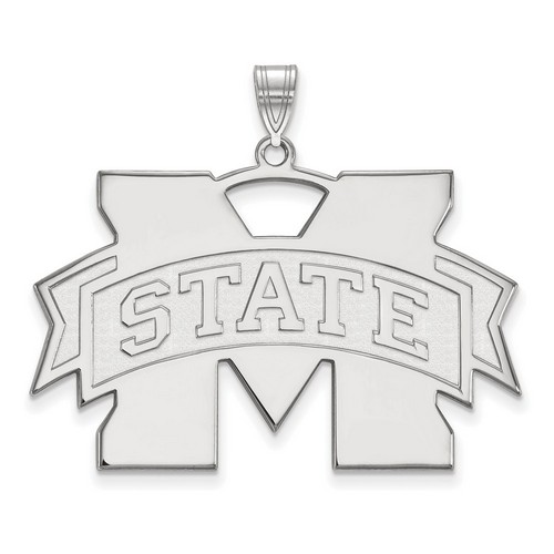 Mississippi State University Bulldogs XL Pendant in Sterling Silver 8.41 gr