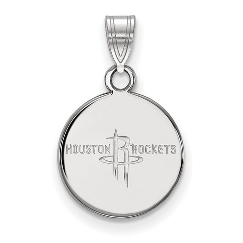 Houston Rockets Small Disc Pendant in Sterling Silver 1.56 gr