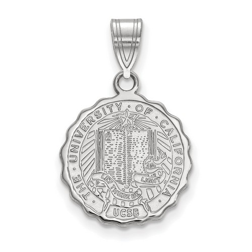 UC Santa Barbara Gauchos Medium Crest Pendant in Sterling Silver 2.17 gr
