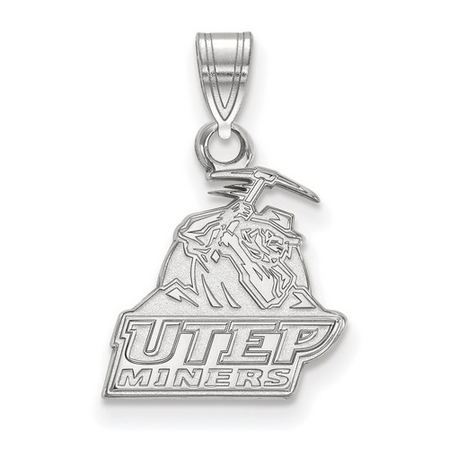 University Texas El Paso UTEP Miners Small Pendant in Sterling Silver 1.17 gr