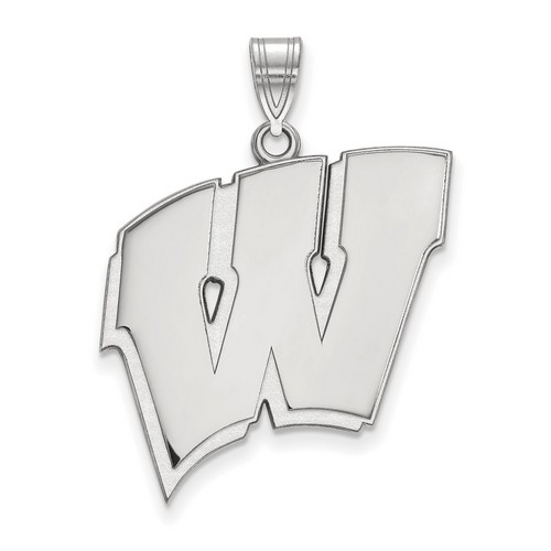 University of Wisconsin Badgers XL Pendant in Sterling Silver 4.72 gr